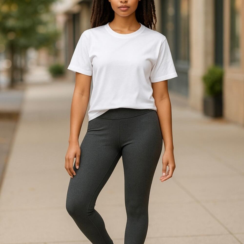 Beyond Yoga Gray Metallic High Rise Leggings